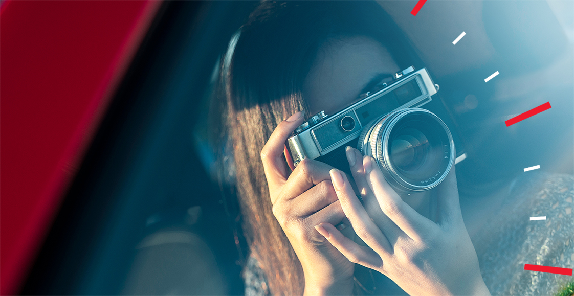 woman with camera woman with camera