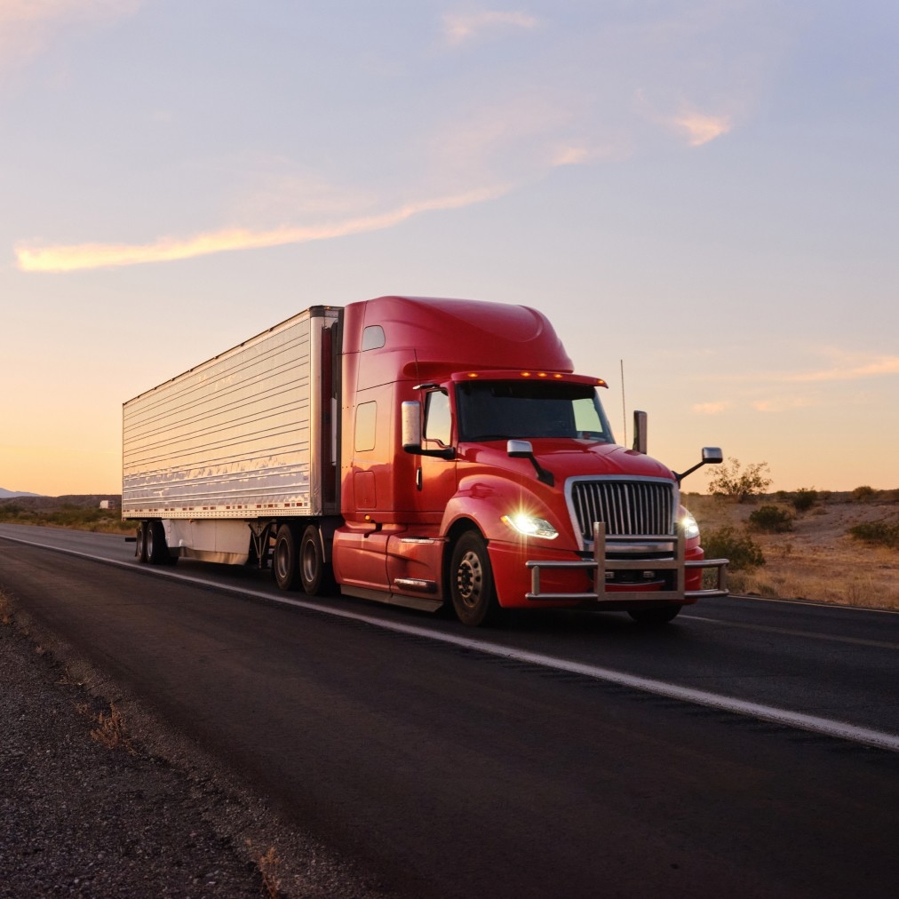 Truck on roadway